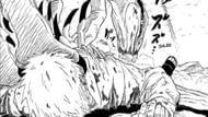 Meno feeding on the thief's corpse in Sasuke Retsuden (Image via MangaPlus)